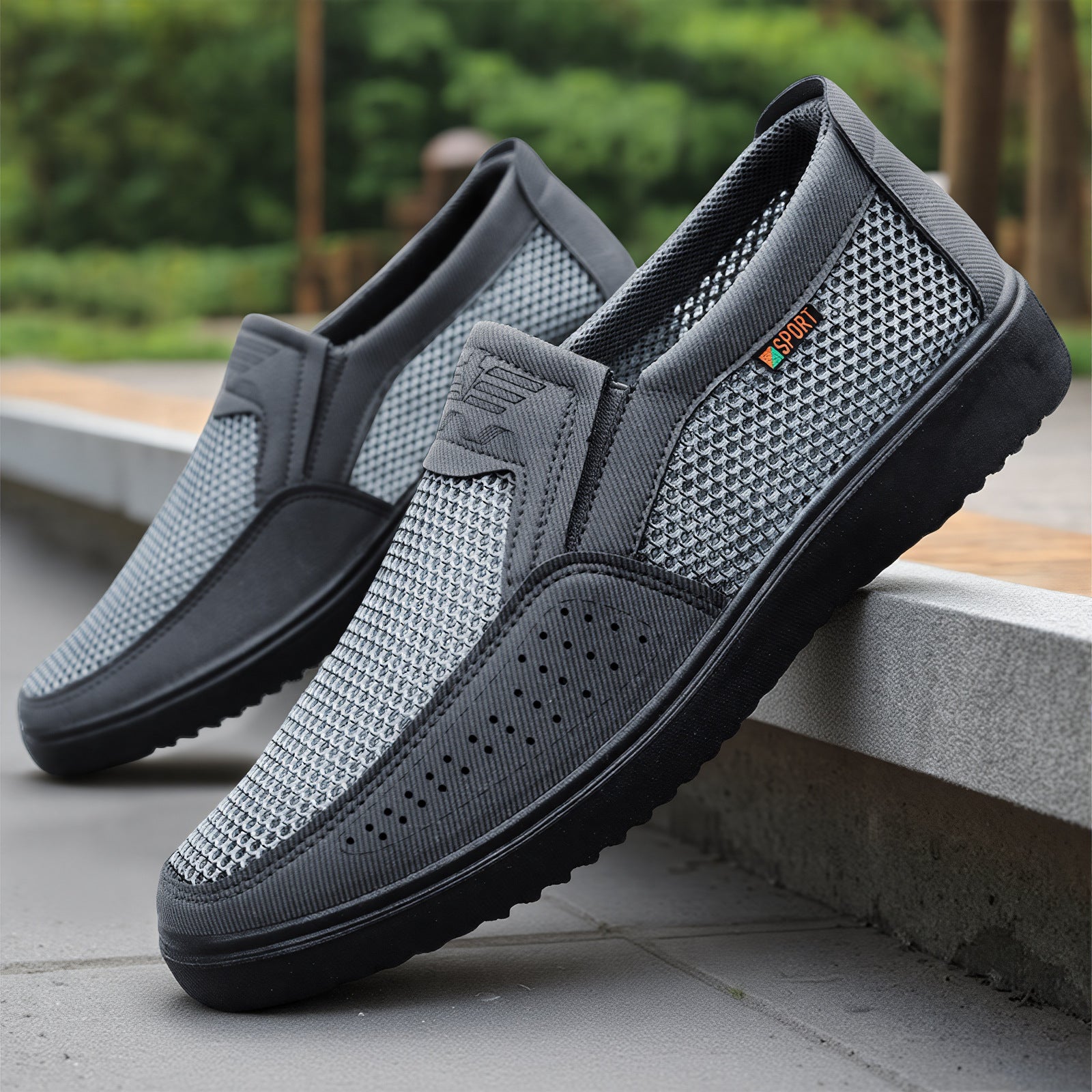 Damen Atmungsaktive Slip-On Sneakers mit rutschfester Sohle