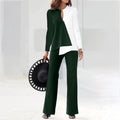 Damen Elegantes und modernes Hosenanzug-Set mit asymmetrischem Design R&B