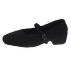 Damen elegante Ballerinas mit verstellbarem Riemen und komfortablem Fußbett R&B