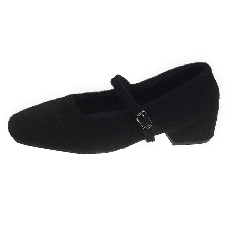 Damen elegante Ballerinas mit verstellbarem Riemen und komfortablem Fußbett R&B
