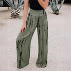 Damen Weit geschnittene Palazzo-Hose mit elastischem Bund und modischem Print R&B
