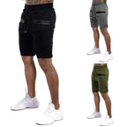 Herren Sportliche Shorts mit verstellbarem Bund und seitlichen Reißverschlusstaschen