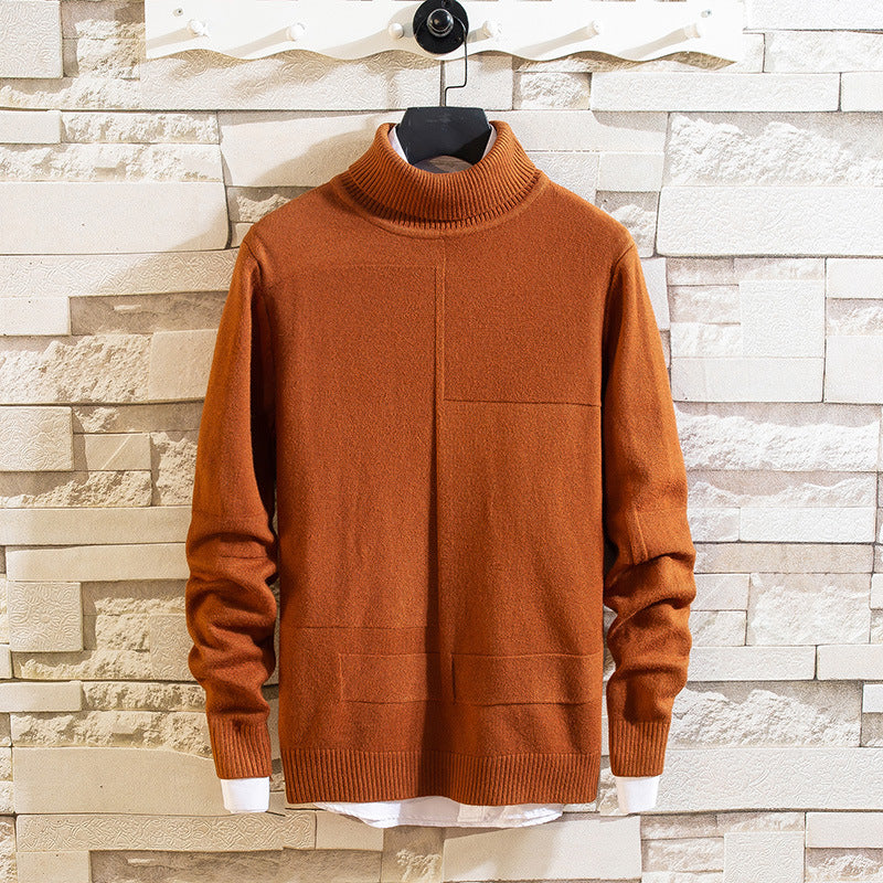 Damen Pullover mit hohem Kragen und Taschen
