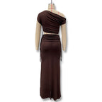 Damen Elegantes und figurbetontes Jumpsuit-Kleid mit asymmetrischem Design R&B