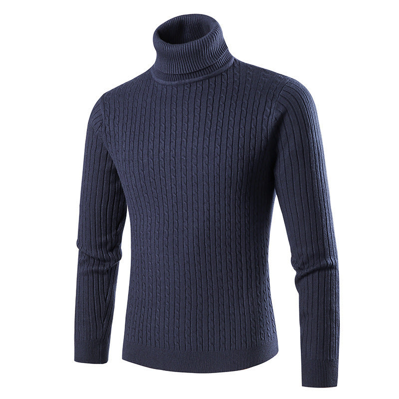 Herren modischer Rollkragenpullover aus strukturiertem Strick R&B