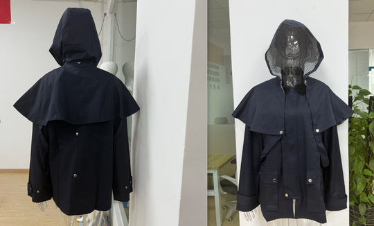 Damen wasserabweisende Outdoor-Jacke mit innovativem Kapuzen-Design R&B