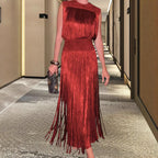 Damen Elegantes Abendkleid mit schwingendem Saum R&B