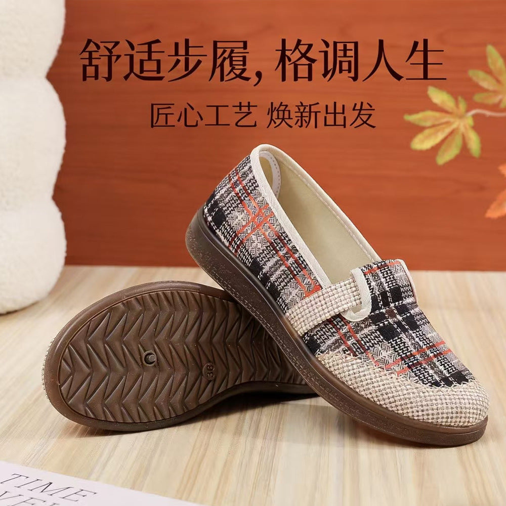 Damen Elegante und bequeme Slipper mit stilvollem Karomuster R&B