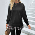 Damen Sweatshirt mit voluminösen Rüschendetails