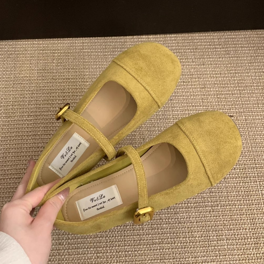 Damen Ballerinas mit verstellbarem Riemen und weichem Innenfutter R&B