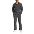 Herren eleganter Freizeitanzug mit strukturierter Oberfläche und praktischen Taschen R&B