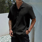Herren trendiges Kurzarmhemd