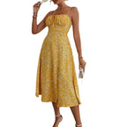 Damen Wickelkleid mit hohem Schlitz und floralem Muster R&B