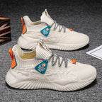 Damen Sportliche High-Performance Sneakers mit elastischem Strick-Material und leichtem Sohlenprofil R&B