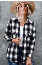 Damen Gestreifte Flanell-Bluse mit zwei Brusttaschen R&B