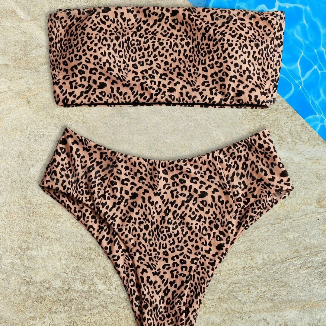 Damen Bandeau-Bikini mit hohem Beinausschnitt R&B