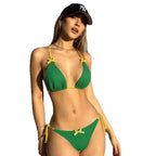 Damen Triangel-Bikini mit verstellbaren BindR&Bändern und eleganten Schleifen R&B
