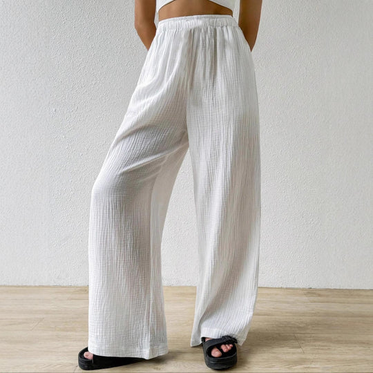 Damen Leichte und elegante weit geschnittene Hose R&B