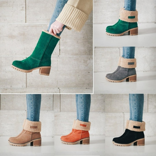 Damen Stiefeletten mit warmem Futter und rutschfester Sohle R&B
