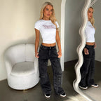 Damen Cargo-Jeans im modernen Schnitt mit praktischen Taschen R&B