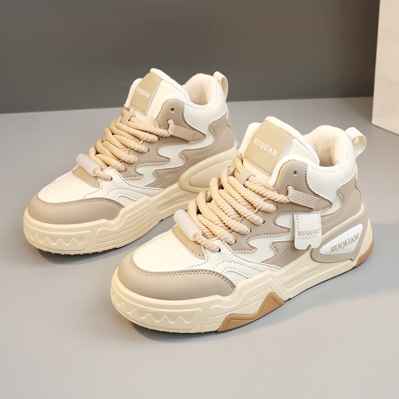 Damen modische High-Top Sneakers mit bequemer Dämpfung und griffiger Laufsohle R&B