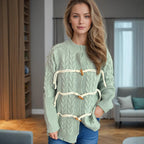 Damen Strickjacke mit innovativem BindR&Band und Knopfdetails R&B