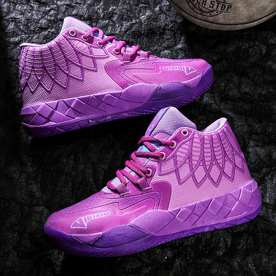 Damen Sportliche Basketball-Sneaker mit atmungsaktiver Oberflächenstruktur und rutschfester Sohle R&B