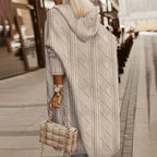 R&B | Langer Strickcardigan mit Kapuze Acryl Bequem, Stilvoll