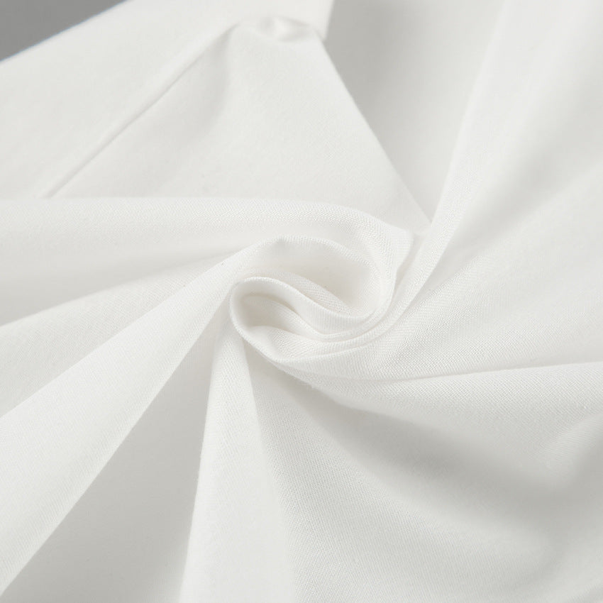 Damen Weit geschnittene Leinenhose mit elastischem Bund und hohem Taillenbund R&B