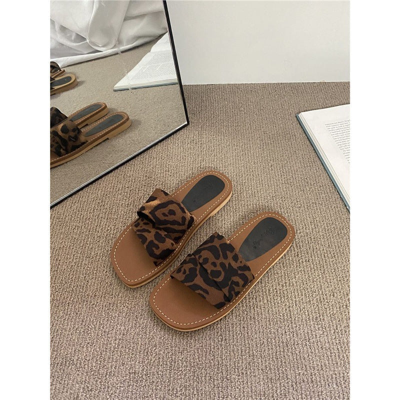 Damen trendige Clogs mit Leopardenmuster R&B