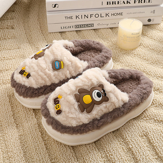 Damen Hausschuhe mit tierischem Motiv und flauschigem Futter R&B