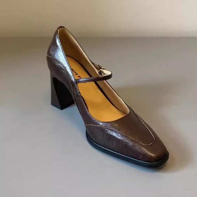 Damen Mary Jane Pumps mit elegantem Blockabsatz R&B