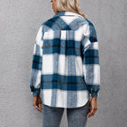 Damen Karierte Overshirtjacke im lässigen Schnitt