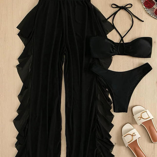 Damen Bikini-Set mit luftiger Rüschenhose R&B