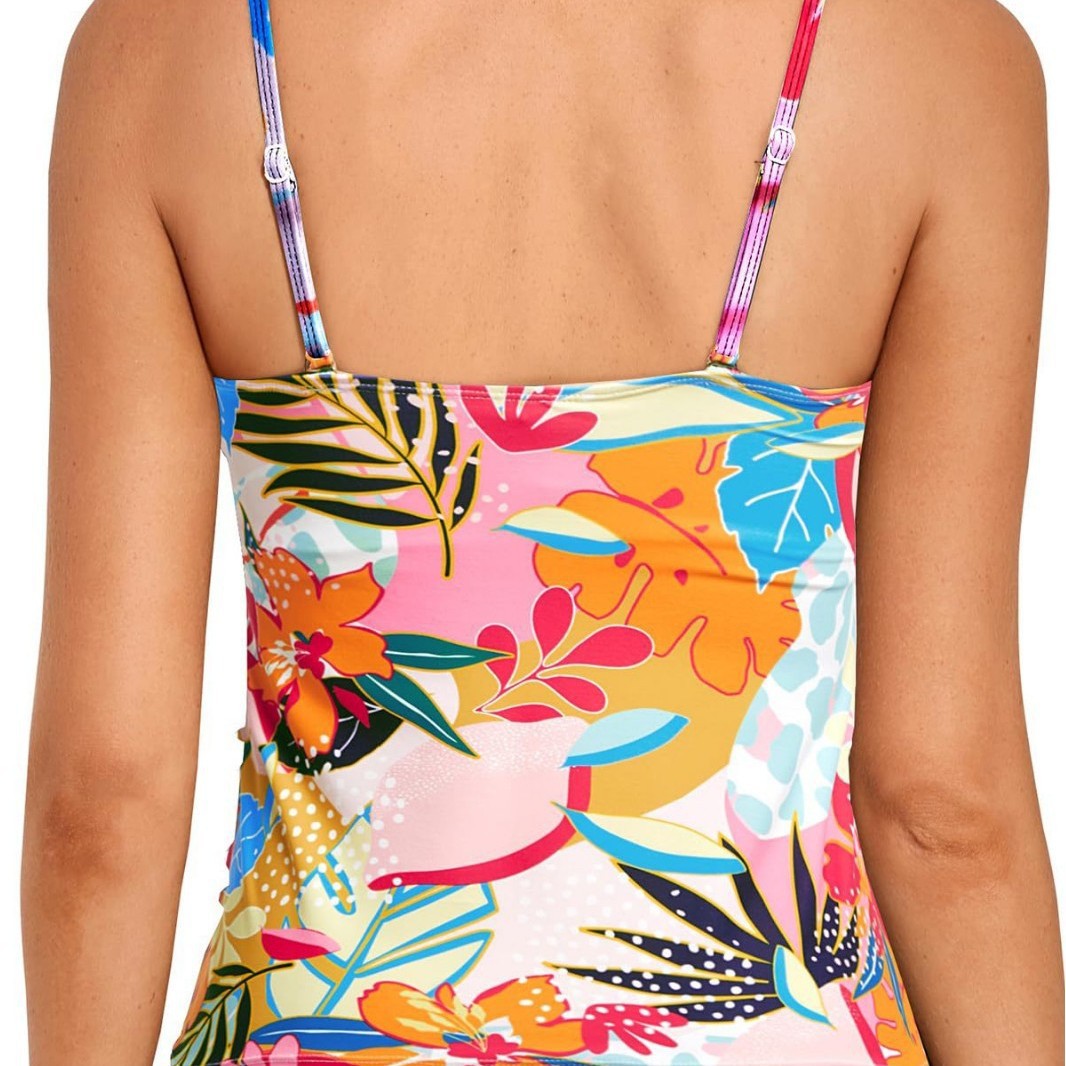 Damen Tankini mit raffiniertem Wickeldesign R&B