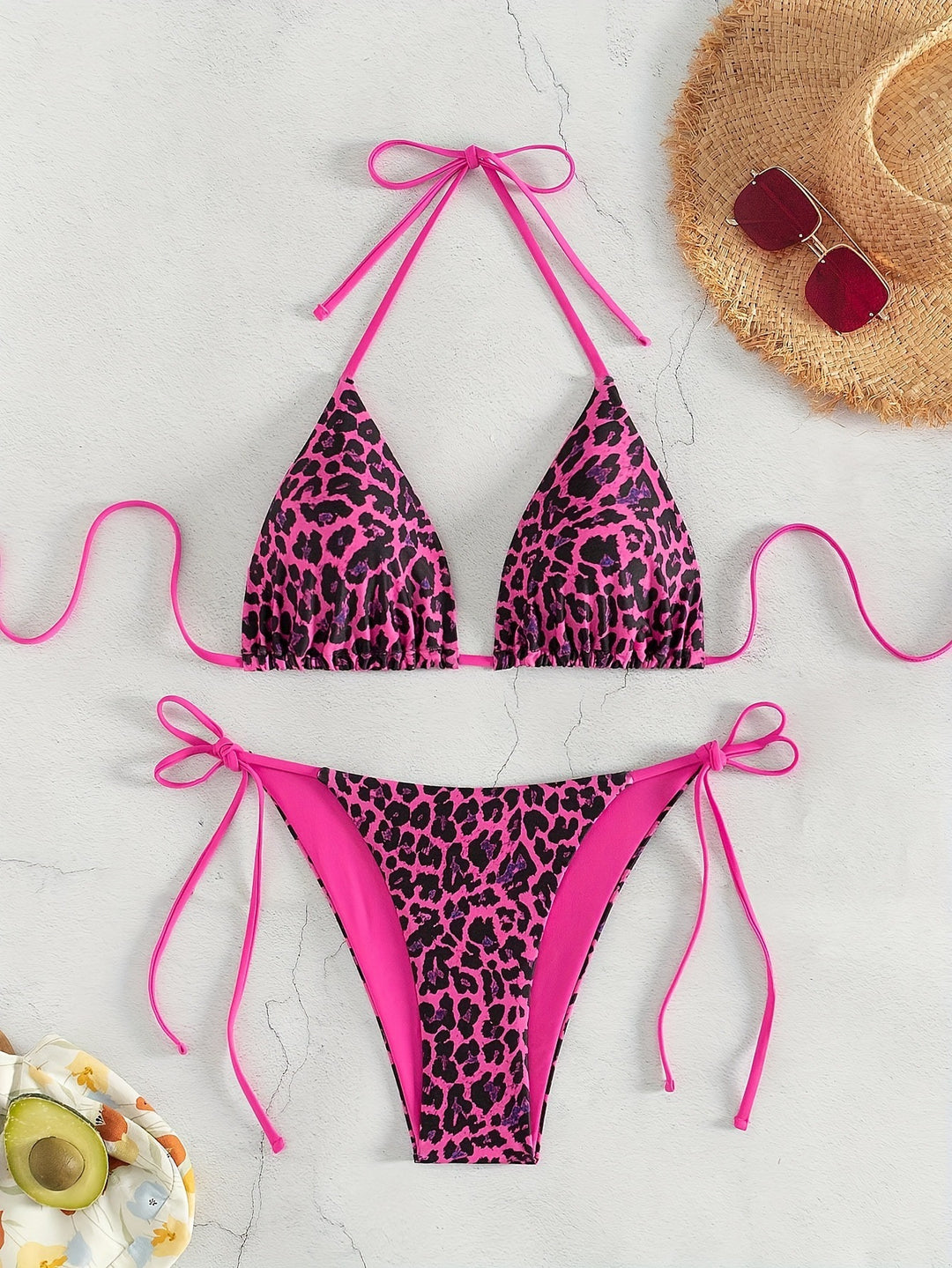 Damen Triangel-Bikini mit aufregendem Animal-Print R&B