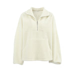 Damen Fleece-Pullover mit hohem Kragen und seitlichen Taschen R&B
