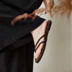 Damen Zehentrenner mit geflochtenem Riemendesign R&B