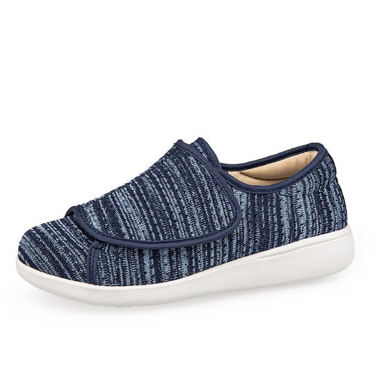 Herren nan orthopädischer Pantoffel mit verstellbarem Klettverschluss, atmungsaktivem Mesh und stoßdämpfender Schaumstoffsohle R&B