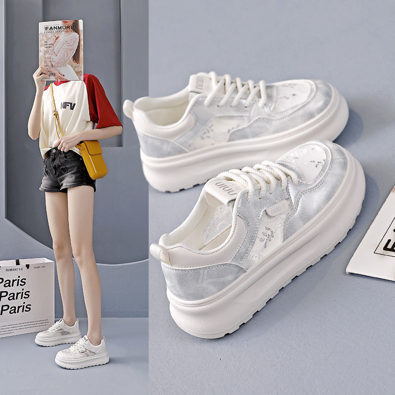 Damen modische Sneakers mit floralen Akzenten und dämpfender Sohle R&B