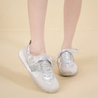 Damen Sneakers mit glänzenden Schnürsenkeln und atmungsaktivem Mesh-Obermaterial R&B
