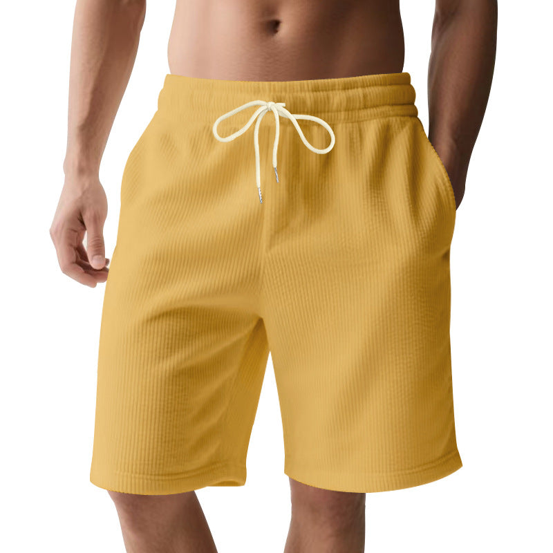 Herren nan knielange Bermudashorts mit elastischem Bund Kordelzug und Seitentaschen R&B