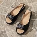 Damen Sling-Sandalen mit dekorativem Schleifen-Detail und ergonomischem Fußbett
