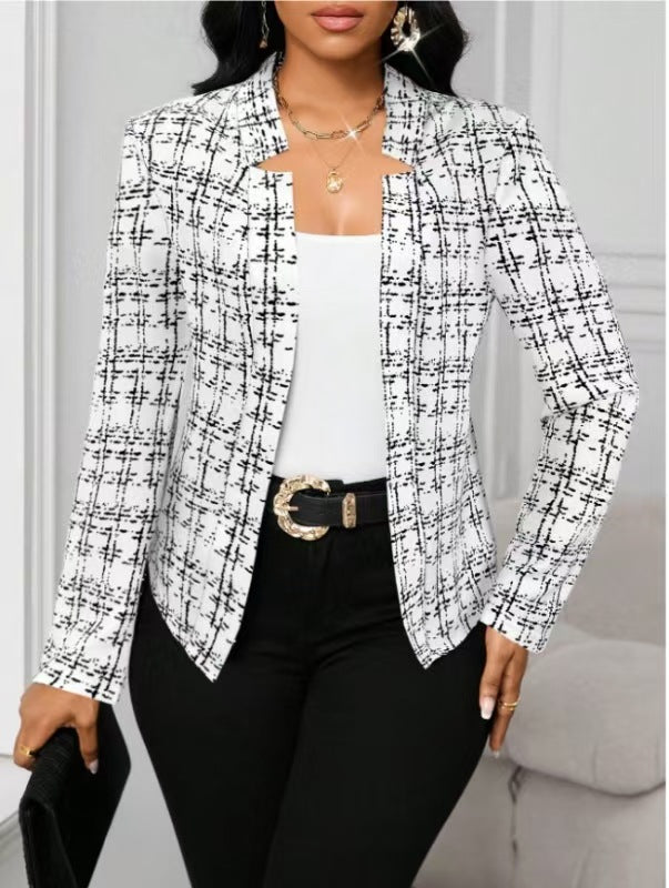 Damen raffinierte Business-Blazerjacke R&B