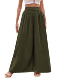 Damen Weite Palazzo-Hose mit hoch geschnittenem Bund und lässigem Schnitt R&B