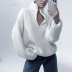 Damen schicker Pullover im lässigen Strickstil R&B