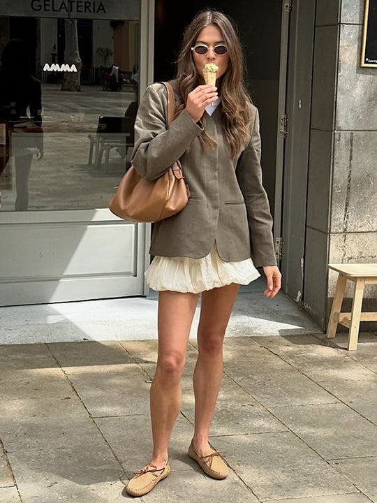 Damen modischer Blazer mit tailliertem Schnitt R&B