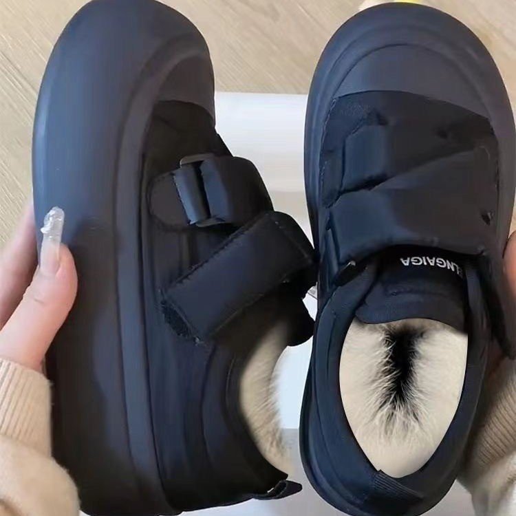Damen Gemütliche Sneaker mit warmem Innenfutter und praktischem Klettverschluss R&B