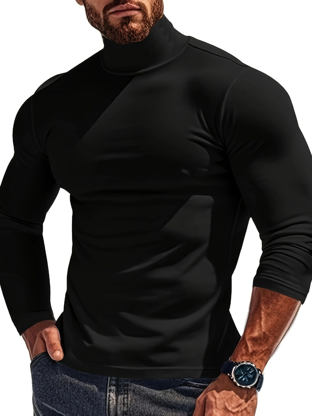 Herren Rollkragenpullover im modernen Design R&B