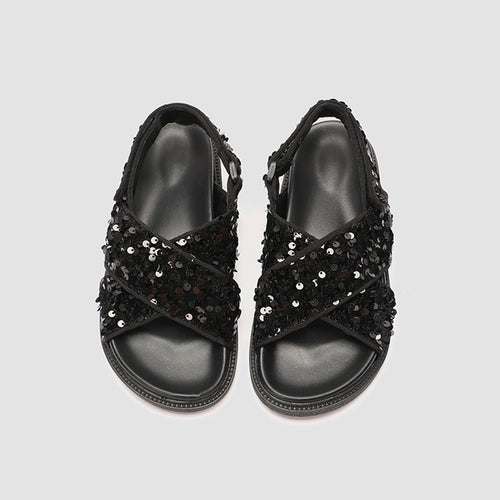 Damen Glitzernde Sandalen mit hochwertigem Riemendesign R&B
